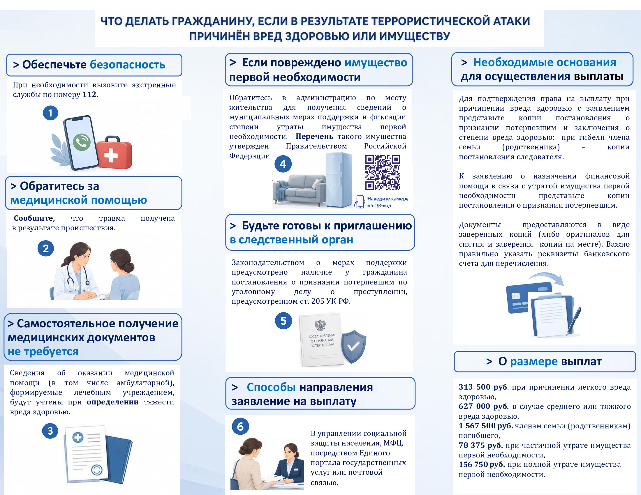 Что делать гражданину, если в результате теракта причинён вред здоровью или имуществу?
